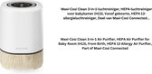 Clean 3-in-1-Luchtreiniger, Luchtreiniger HEPA voor Babykamer (H13), vanaf de Geboorte, Air Purifier Anti-Allergeen, Deel van Maxi-Cosi Connected Home, Compatibel met Alexa/Google Assistant