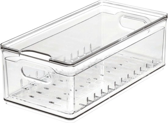 Conteneur koelkast pour fruits The Home Edit grand - Transparent - Empilable et emboîtable - Grand