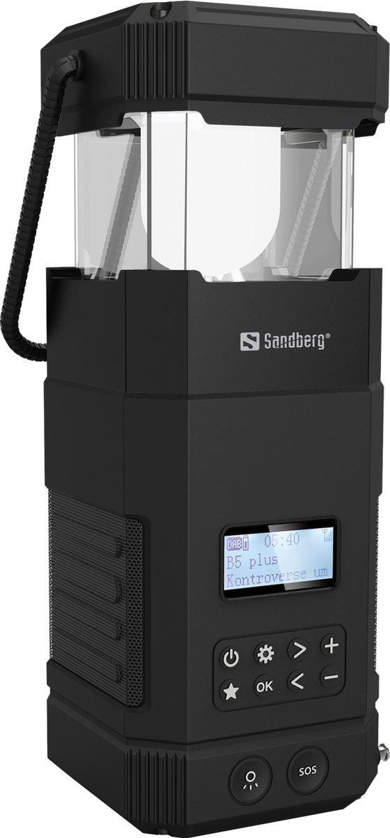 Sandberg - 420-90 - Survivor - Lantern All-in1 10.000 mAh - Lithium Zwart - Powerbank - Krachtige lantaarn