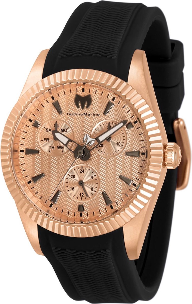 TechnoMarine Sea - Dream TM-719033 Dames Horloge - Waterdicht - Analoog - Quartz Uurwerk - Roestvrij Staal met rosegouden Wijzerplaat - 38mm