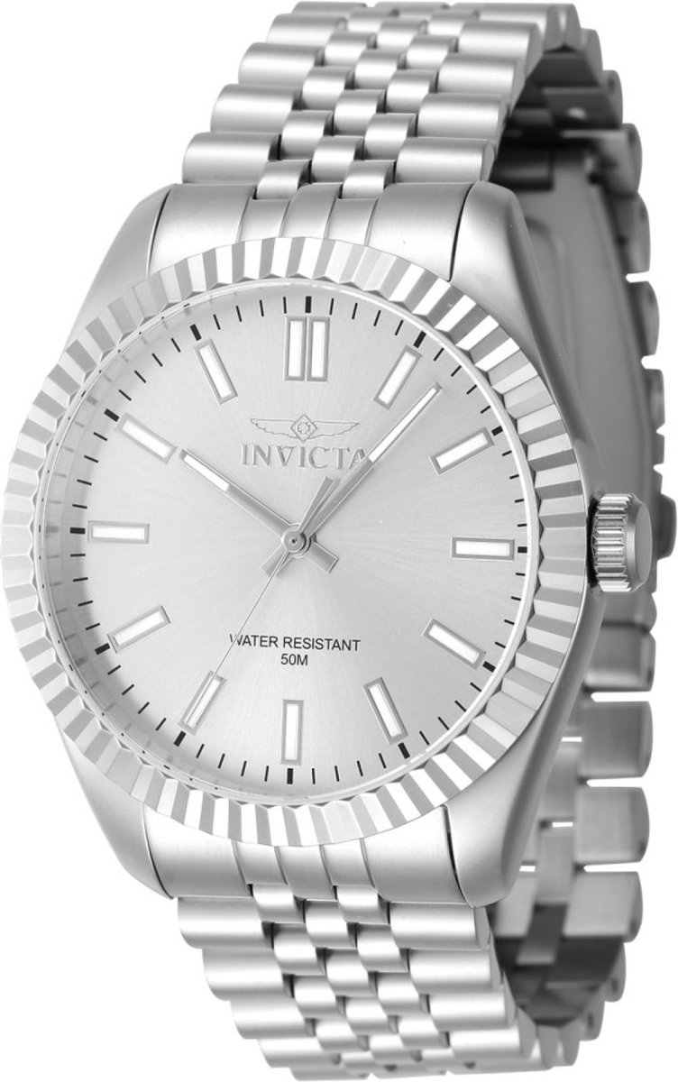 Invicta Specialty 47479 Heren Horloge - Waterdicht - Analoog - Quartz Uurwerk - Roestvrij Staal met zilveren Wijzerplaat - 43mm