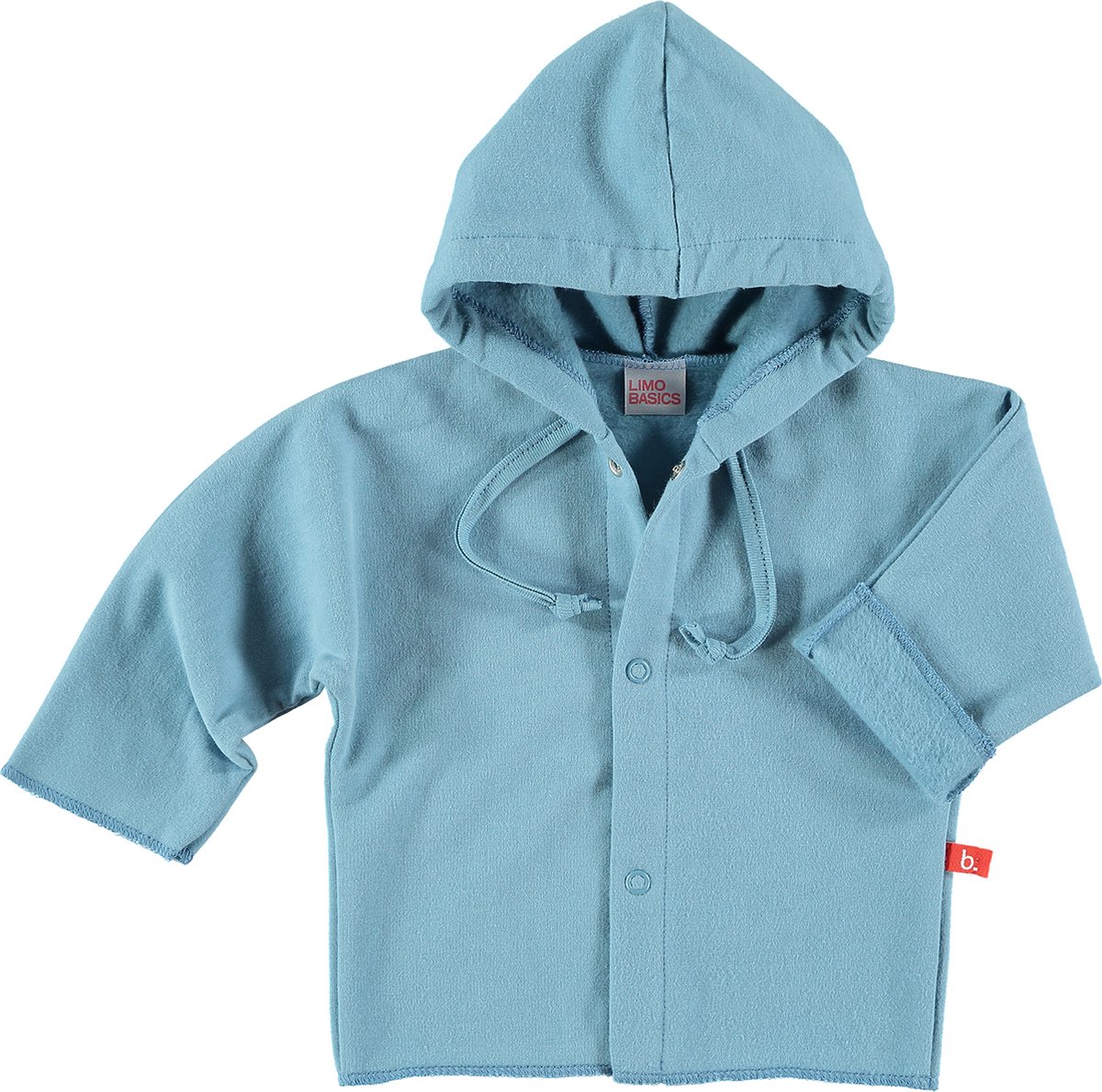 Baby vest bio sweatstof denim blauw 62/68 Limobasics