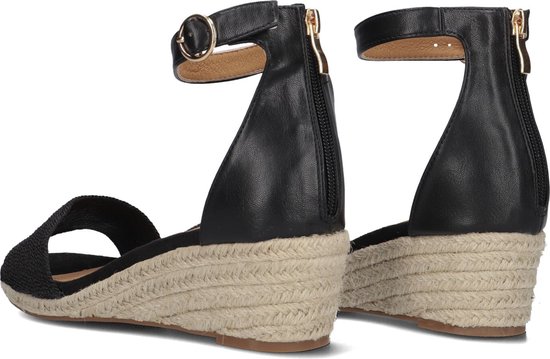 Omoda 0577-3b Espadrilles - Zomer Schoenen - Dames - Zwart - Maat 38