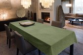 Luxe Stof Geweven Gecoat Tafellaken - Tafelzeil - Tafelkleed – Duurzaam - 180cm x 180cm - Matrix Groen