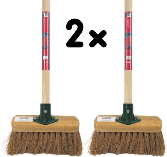 Synx Tools Kinderbezem Cocos set van 2 - Bezems - Buitenspeelgoed / Speelgoed incl. Steel 57cm - tuinierspeelgoed - Schepjes - Kinderen - Totale lengte 86 cm van Synx Tools — afbeelding 2