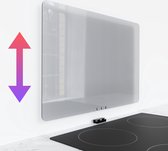 Stoveblock® Splash Guard - Uitneembaar spatscherm keuken - hittebestendige kookplaat achterwand - transparant grijze muurbeschermer - zonder boren - zonder schade aan je muur