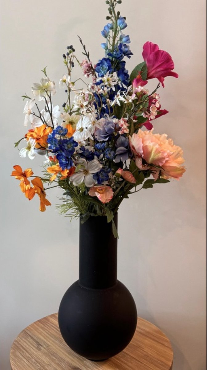 Gloeilicht kunstboeket gemengd blauw/oranje