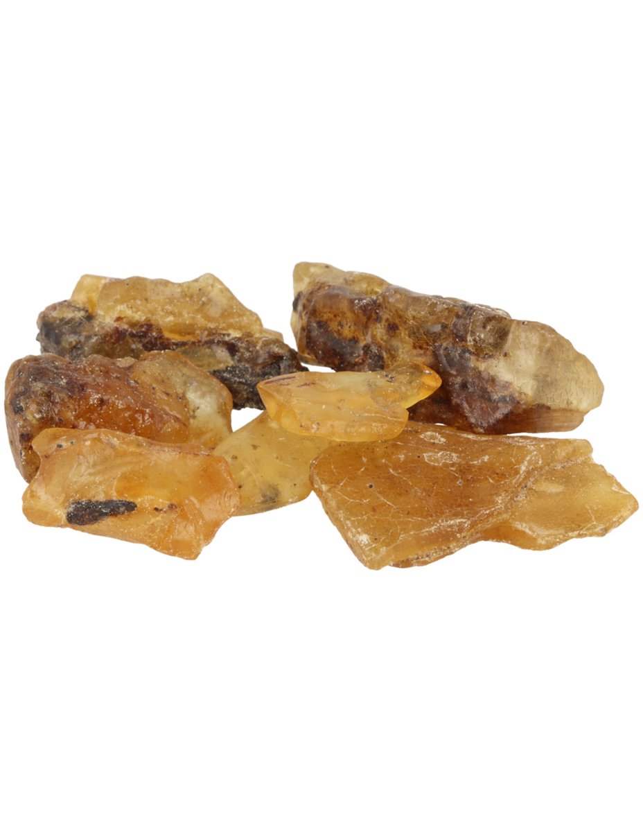 Ruben Robijn Copal 20 gram trommelstenen (mt3) halfruw Bruin