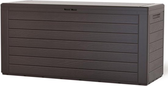 VOUNOT Baúl de Almacenamiento Antracita 116x44x55cm de Plástico Símil VOUNOT Baúl de Almacenamiento Antracita 116x44x55cm de Plástico Símil
