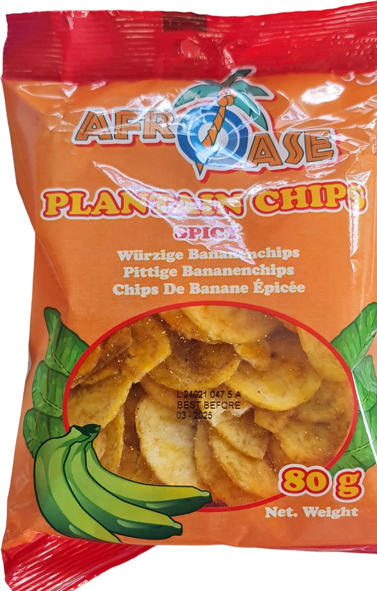 pittige banaanchips spicy 6 x 80gr