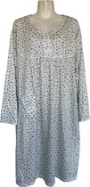 Dames Nachtjapon Gebloemd Blauw 4XL