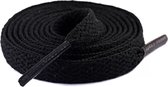 Consumerce® Platte Schoenveters Zwart 180cm – Schoenveter – Schoen Veters Plat – Sneaker Laces – Sneakerveters – Schoenen – Wandelschoenen Veter – Heren Dames Jongens Meisjes - Skateboard Sneakers