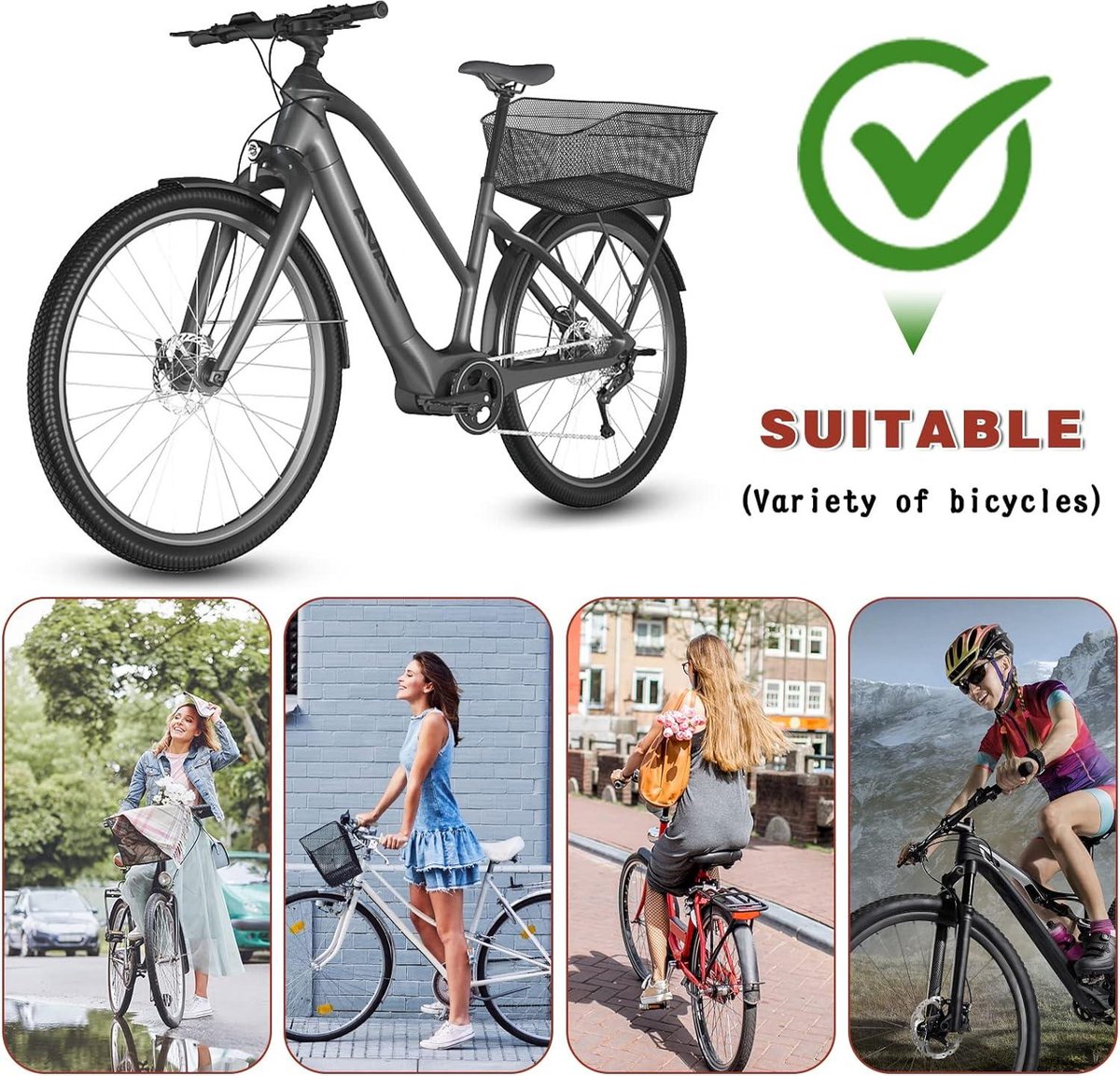 Panier de rangement pour vélo - SONEW - Grande capacité 20 kg - Housse étanche - Installation facile - Sport