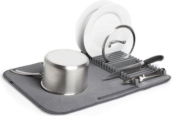 Foto: Droogmat van umbra udry houtskool grijs dish drying rack