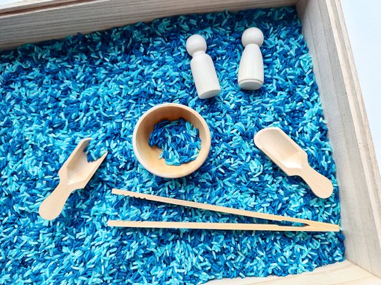 Sensory Bin Zandbak met deksel en handgreep, draagbare sensorische