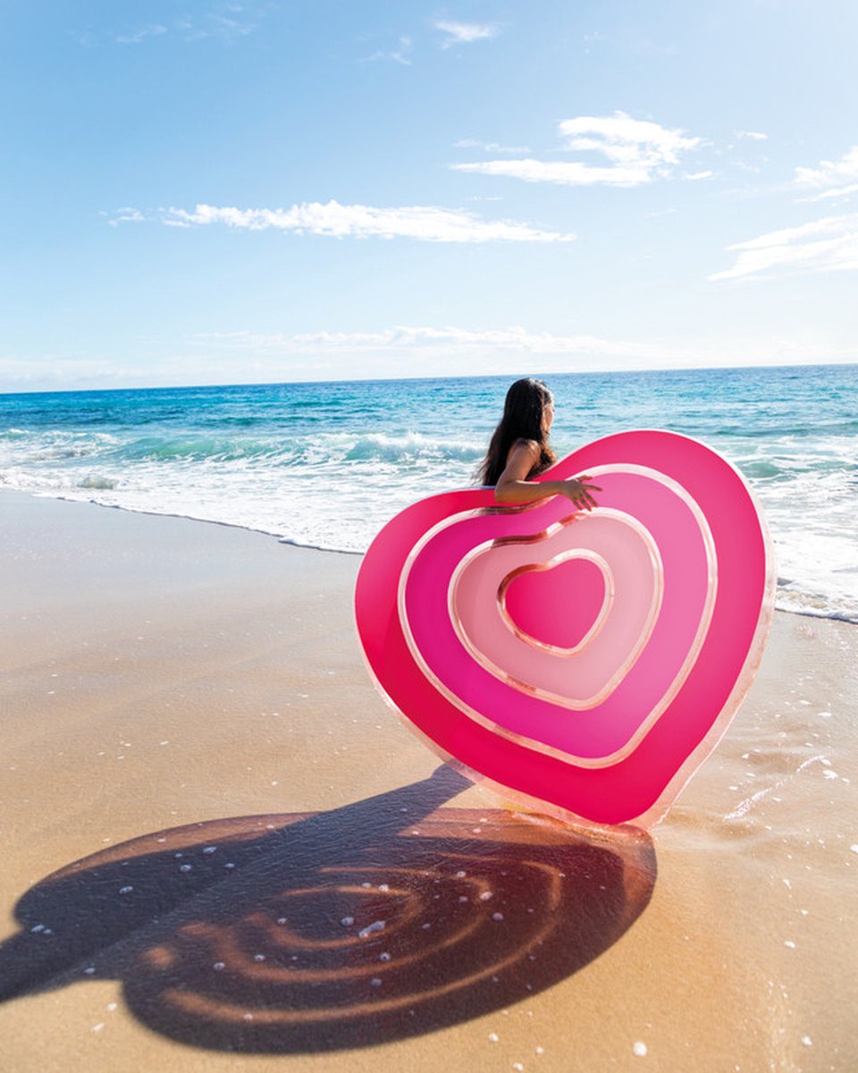Vlot Sweetheart - Drijfmat - Roze - 155x135x25 cm - Opblaasbaar Luchtbed Voor In Het Water - Drijven Op Het Water - Spelen In Het Water - Zwembad - Strand - Waterbed Voor Meisjes - Waterspeelgoed - Luchtmatras – foto 7
