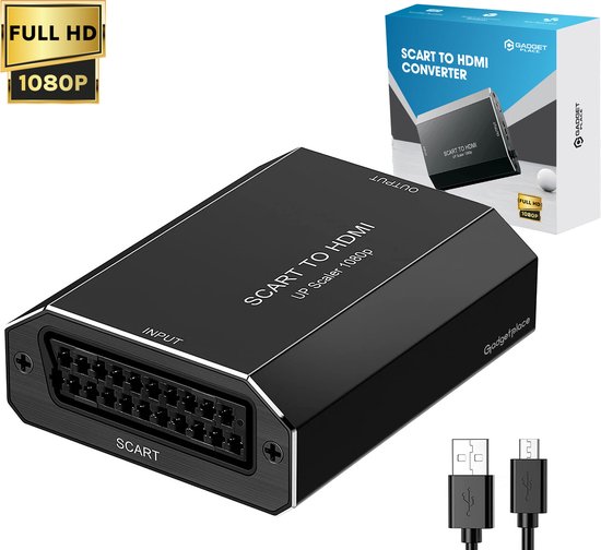 Gadgetplace Scart naar HDMI converter - 1080P Full HD adapter - Scart omvormer - HDMI Switch