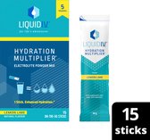 Liquid I.V. ® Hydration Multiplier ® Elektrolyten Poeder - Lemon Lime Flavour - gemakkelijk te openen stick, gebruik met 500 ml water - 12 x 15 sticks