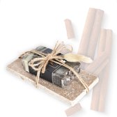 Anna-M Vaderdag cadeau - Zeep - Geschenkset - Zeepschaal - Giftbox - Soapbar - Cadeauset - Biologische zeep - Travertin