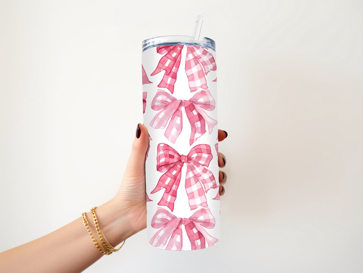 KadoDash - Tumbler - Drinkbeker - Stalen beker - Strikken - Moederdag - Schattig - Tumbler