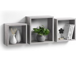 Wandplanken, set van 3, vierkant