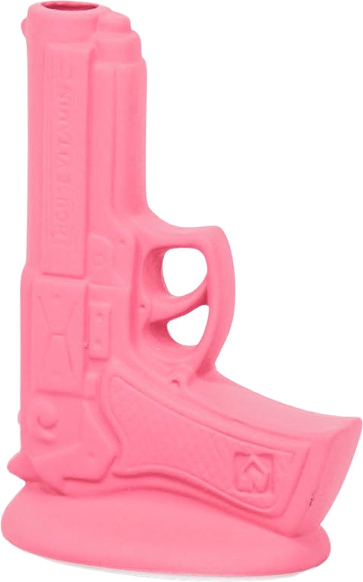 Housevitamin Vaas - Pistool Neon Roze Keramiek 15x9x23cm