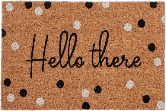 Relaxdays Paillasson Coco, Tapis antidérapant, Welcome, See You, Motif de Chien