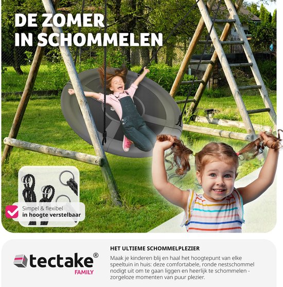 ST0592 | Schommelcombi met vogelnestschommel en standaard zitje XL