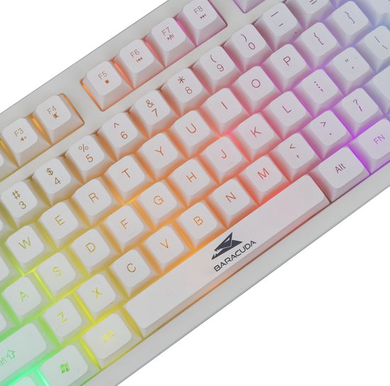 BARACUDA - KRILL-W - Gaming Toetsenbord - Wit - 87 Toetsen - anti ghosting - RGB - Membrane - Bedraad