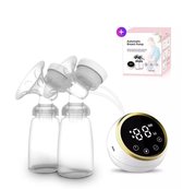 Bol.com Dual dubbele borstkolf draadloze Elektrische Borstkolf - Oplaadbare Accu Inclusief 2x180 ml Babyfles aanbieding