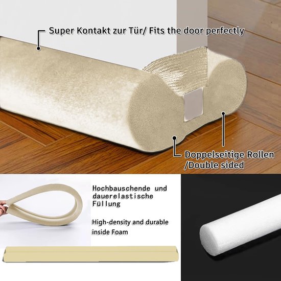 Geko deurrol tochtstopper 95 cm antraciet kopen? | Tochtstrips deur