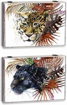Covers DKD Home Decor Teller Wild 46,5 x 6 x 31,5 cm 2 Stuks Hout MDF