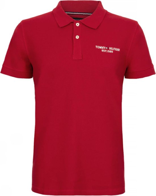 Tommy Hilfiger | Polo heren |Rood| geborduurd logo | M