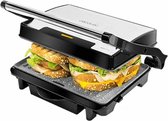 Bol.com Cecotec - Contactgrill (1500W) met zwevende bovenplaat - Vetopvangbak en anti-aanbaklaag - Tosti apparaat - XL panini grill aanbieding