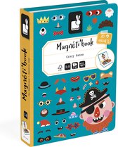 Janod - Magnetibook Gekke Gezichten Jongens - Magneetboek - Inclusief 70 Magneten - Geschikt vanaf 3 Jaar