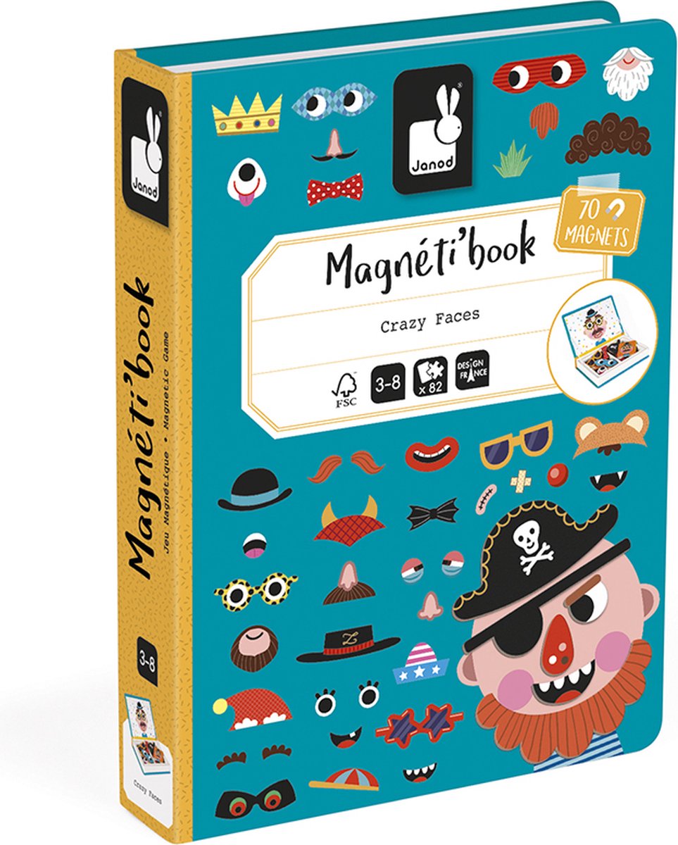 Janod - Magnetibook - Gekke gezichten jongens — afbeelding 7