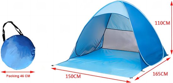 Hoppa! - Camping Beach Tent - Waterdicht, UV-bestendig, Pop-up Design van Hoppa — afbeelding 3