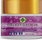 COLLAGEN Q10 CREAM - Helpt Rimpelvorming te voorkomen - Hydraterende Verzorgende Crème - 100% Natuurlijke en Kruiden Formule - Bevat Collageen Types 1, 2, 3 - Antioxidant - 50 ml