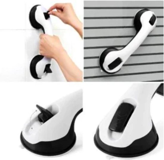 2x Anti Slip Zuig Handvat - Zuignap Handgreep Badkamer/Toilet - Badkamer Veiligheidsgreep - Handgreep met Zuignappen - Badgreep - Krachtig en Verplaatsbaar - Trekvermogen tot 50KG - 30cm