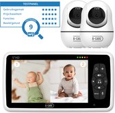 Babyfoon B-care avec 2 Caméras - Écran 5,0 pouces - Écran néerlandais - Sans Wifi ni application - Capteur de température - Vision nocturne - Fonction Talkback - 8 berceuses - Black Friday - Sinterklaas - Chaussures présente Sinterklaas