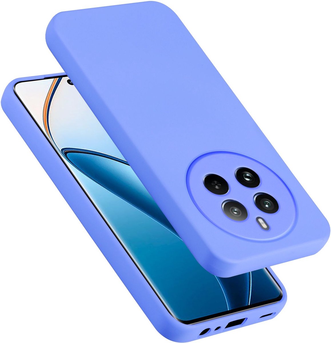 Cadorabo Hoesje geschikt voor Realme 12 Pro in LIQUID LICHT PAARS - Beschermhoes gemaakt van flexibel TPU silicone Case Cover