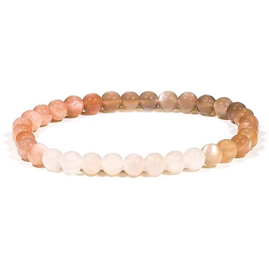 Bracelet Pierre De Lune Polie 6mm - Sans Fermoir - Pierre Naturelle - Neuf Avec étiquette