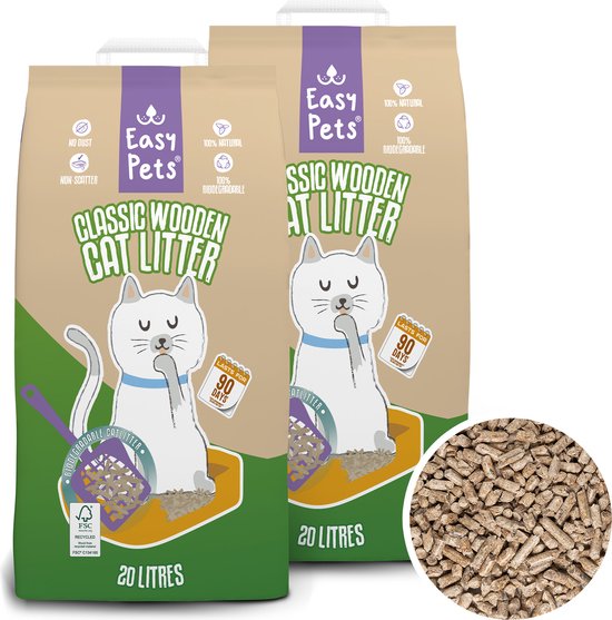 Easypets Houtkorrel Kattenbakvulling