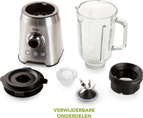 DOMO DO710BL Blender - 1,5L - 1000 W - Glazen Kan - Smoothie Maker van Domo — afbeelding 3