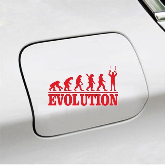 Foto: Bumpersticker evolution turnringen 20x9 3 rood