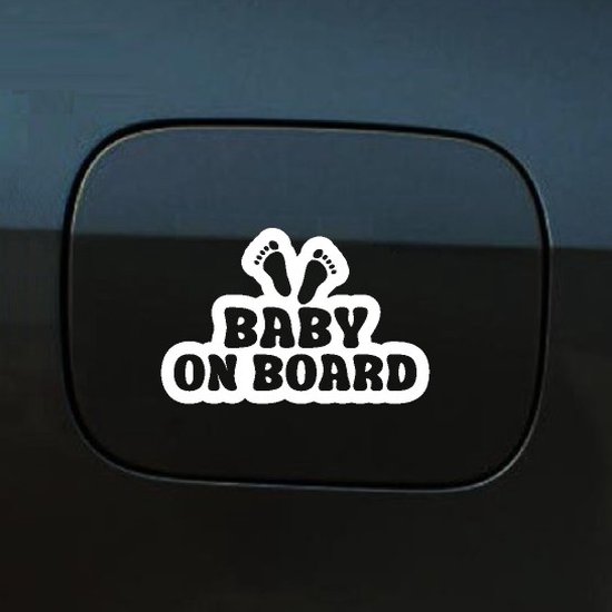 Autocollant pour pare-chocs - Bébé On Board - 10x1Autocollant pour pare-chocs - Wit