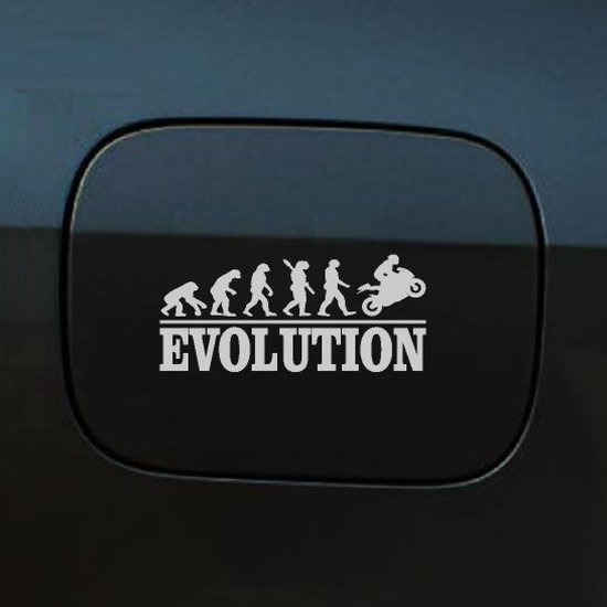 Autocollant pour pare-chocs - Evolution Moter Wheelie - 20x9,3 - Grijs clair