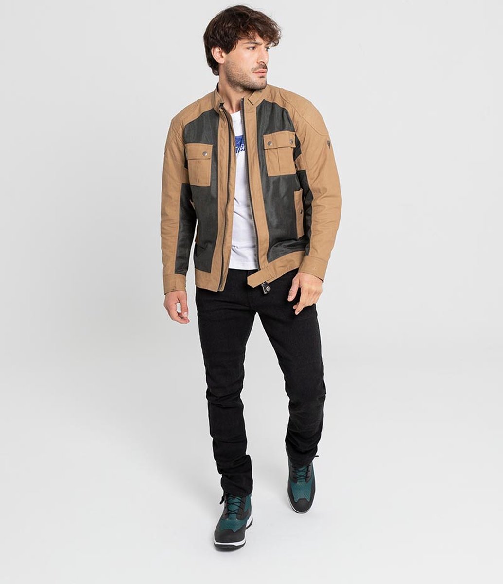 By City-motorjas-doorwaaijas-heren-regenmembraan-windstopper-teneree-III-venty-man-protectie-CE-bruin-groen-XXL