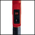 Rood handvat met een zwart bedieningspaneel met een digitaal display (8.8), plus- en min-knoppen en een schakelaar.