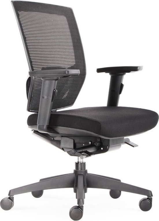 BENS 807-Synchro-3 Zwart - Luxe Ergonomische Bureaustoel - Volwassenen - Uitermate geschikt voor Langere Personen - Luxe Donati Mechaniek - GREENGUARD GOLD - Voldoet aan NEN-EN1335 & ARBO normen